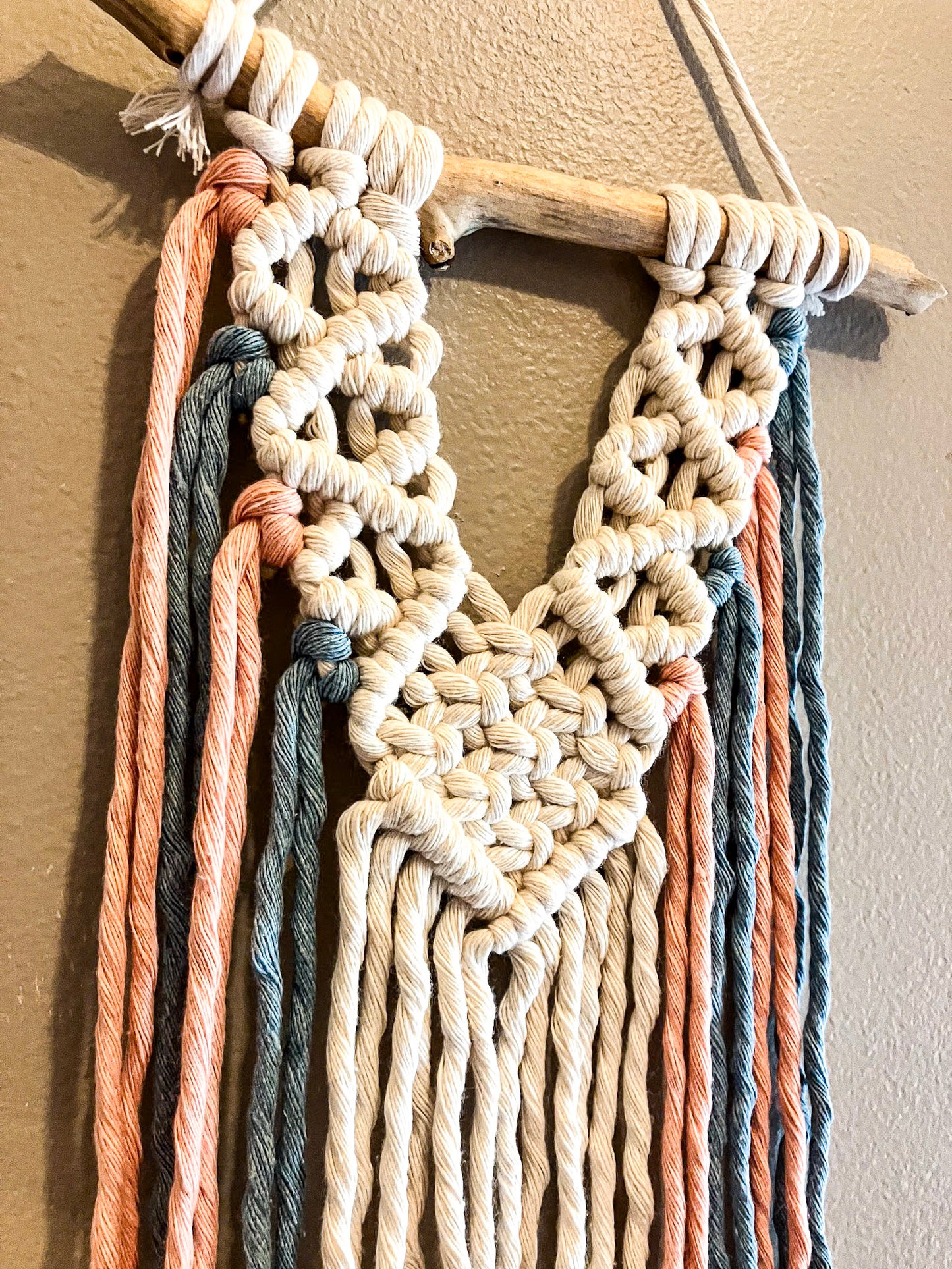 Wall Hanging | White, Pink & Blue