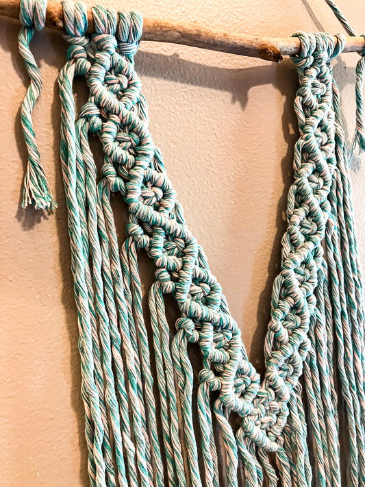 Wall Hanging | Teal & White Dual Color