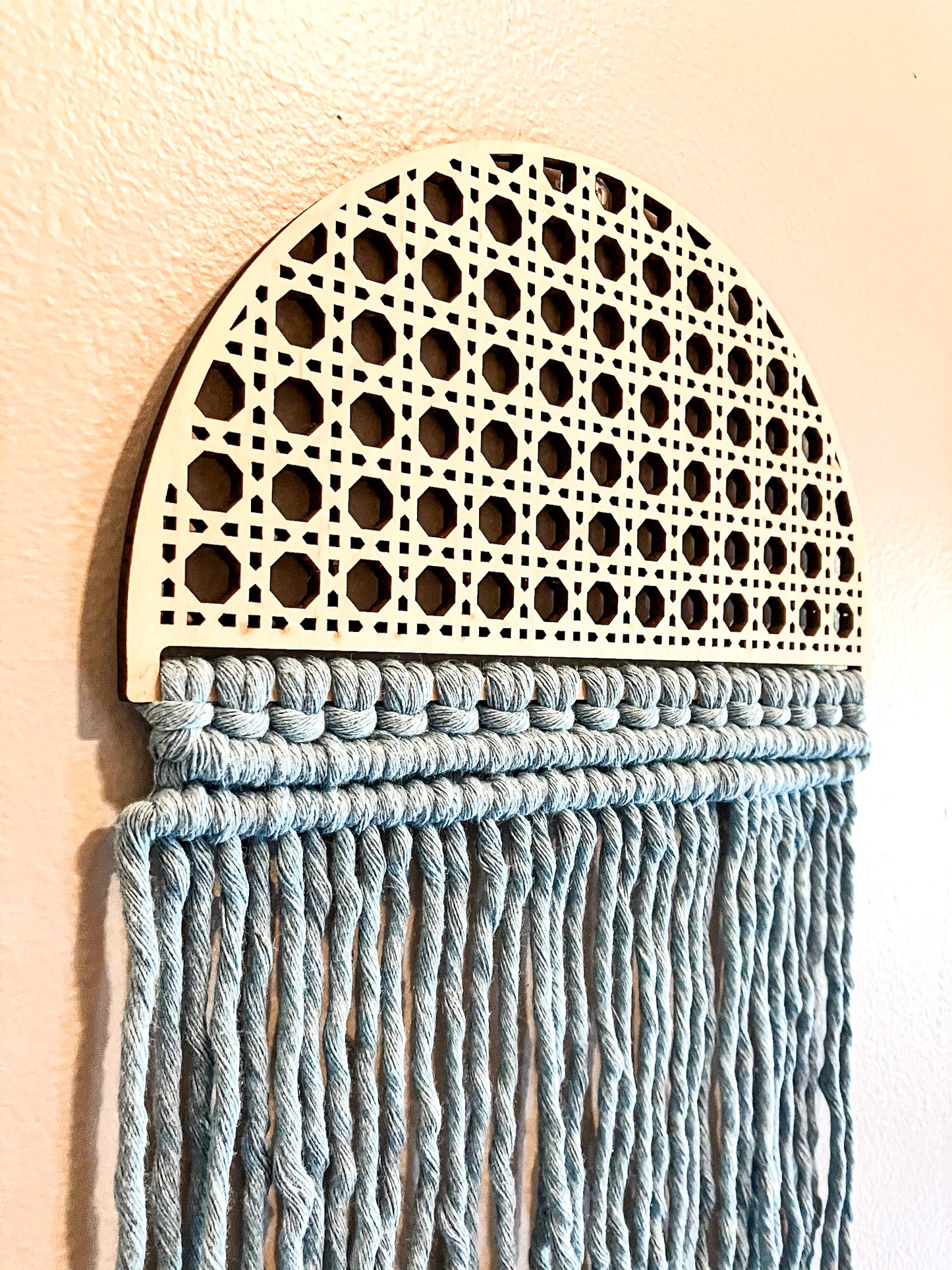 Rattan Wall Hanging | Blue