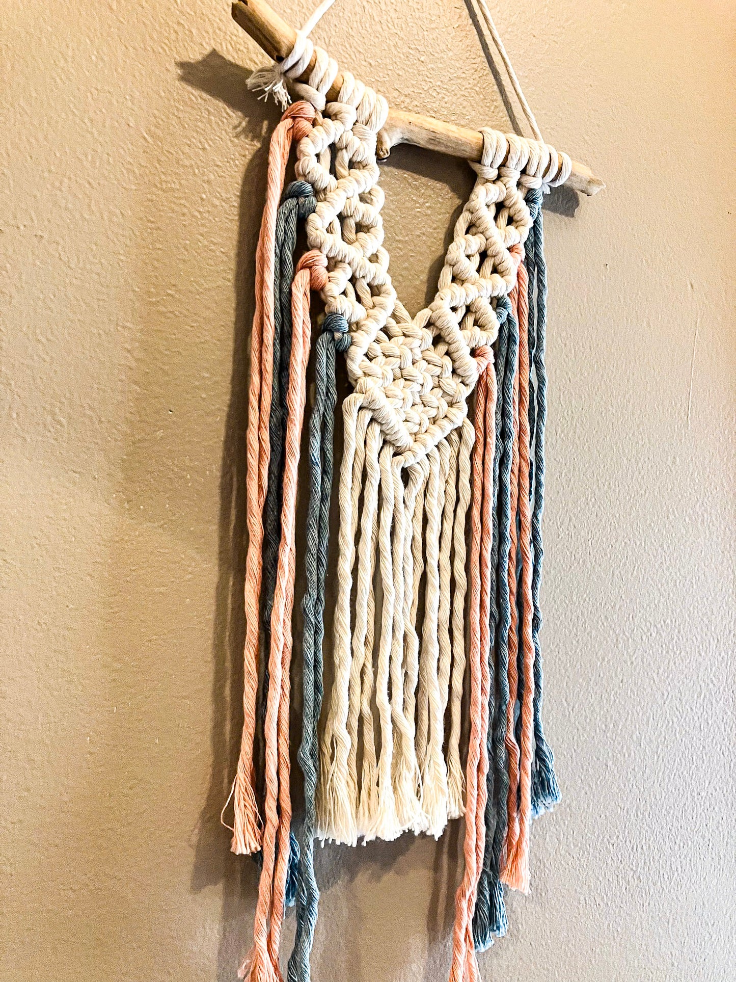 Wall Hanging | White, Pink & Blue