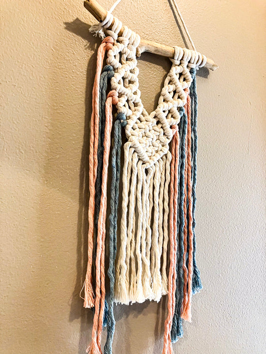 Wall Hanging | White, Pink & Blue