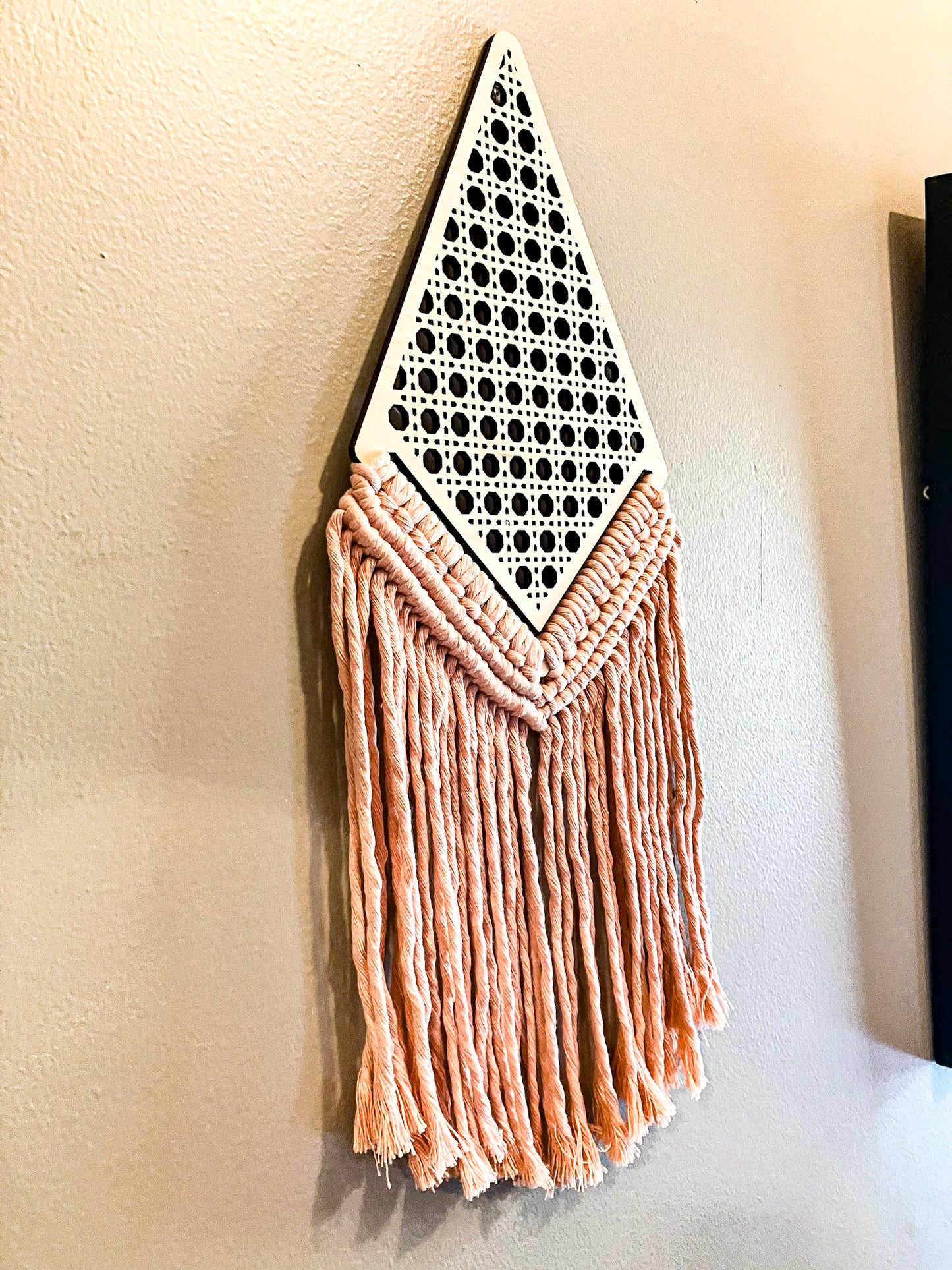 Rattan Wall Hanging | Pink