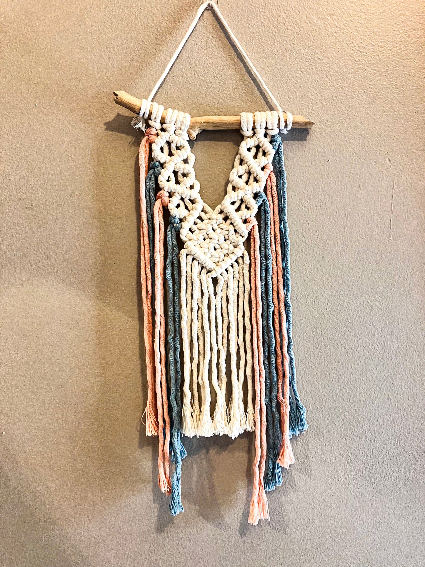 Wall Hanging | White, Pink & Blue