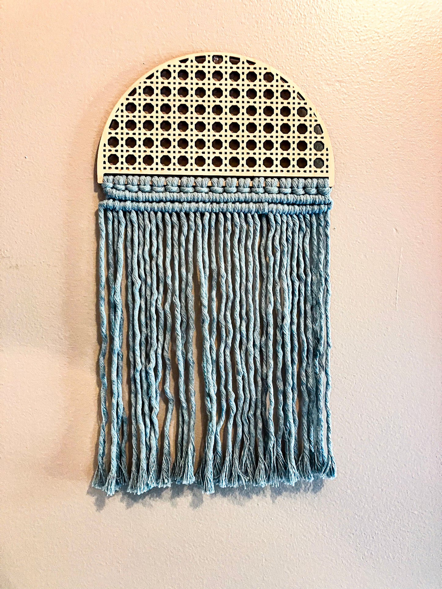 Rattan Wall Hanging | Blue