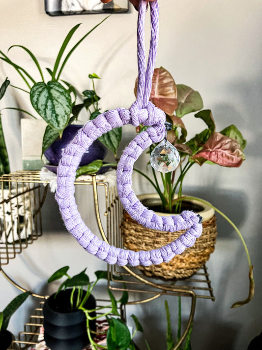Macrame Moon Suncatcher