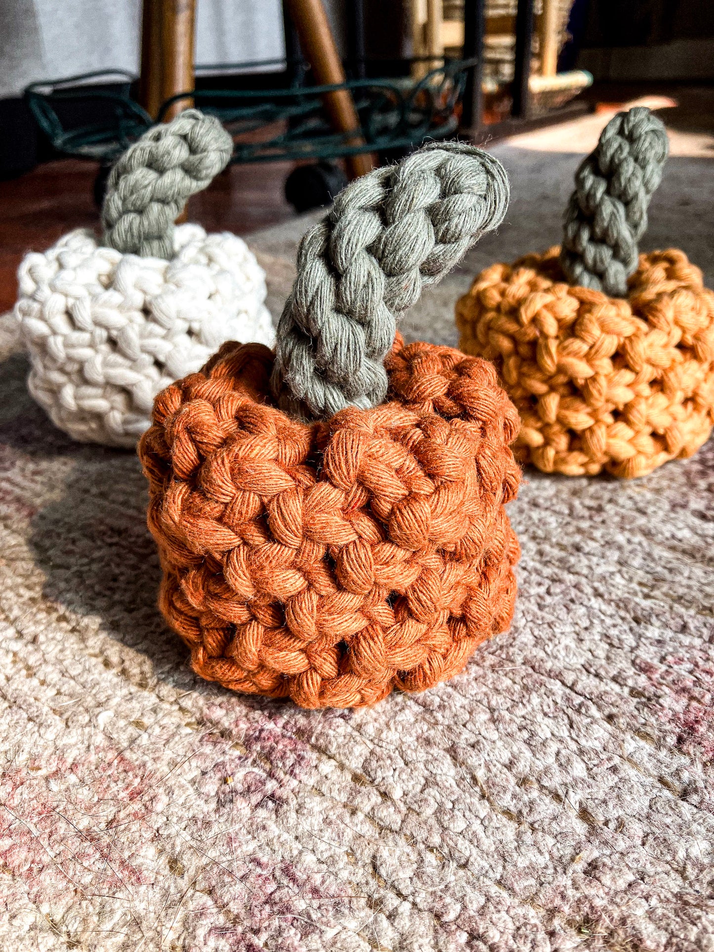 Macrame Pumpkin Fall Decorations