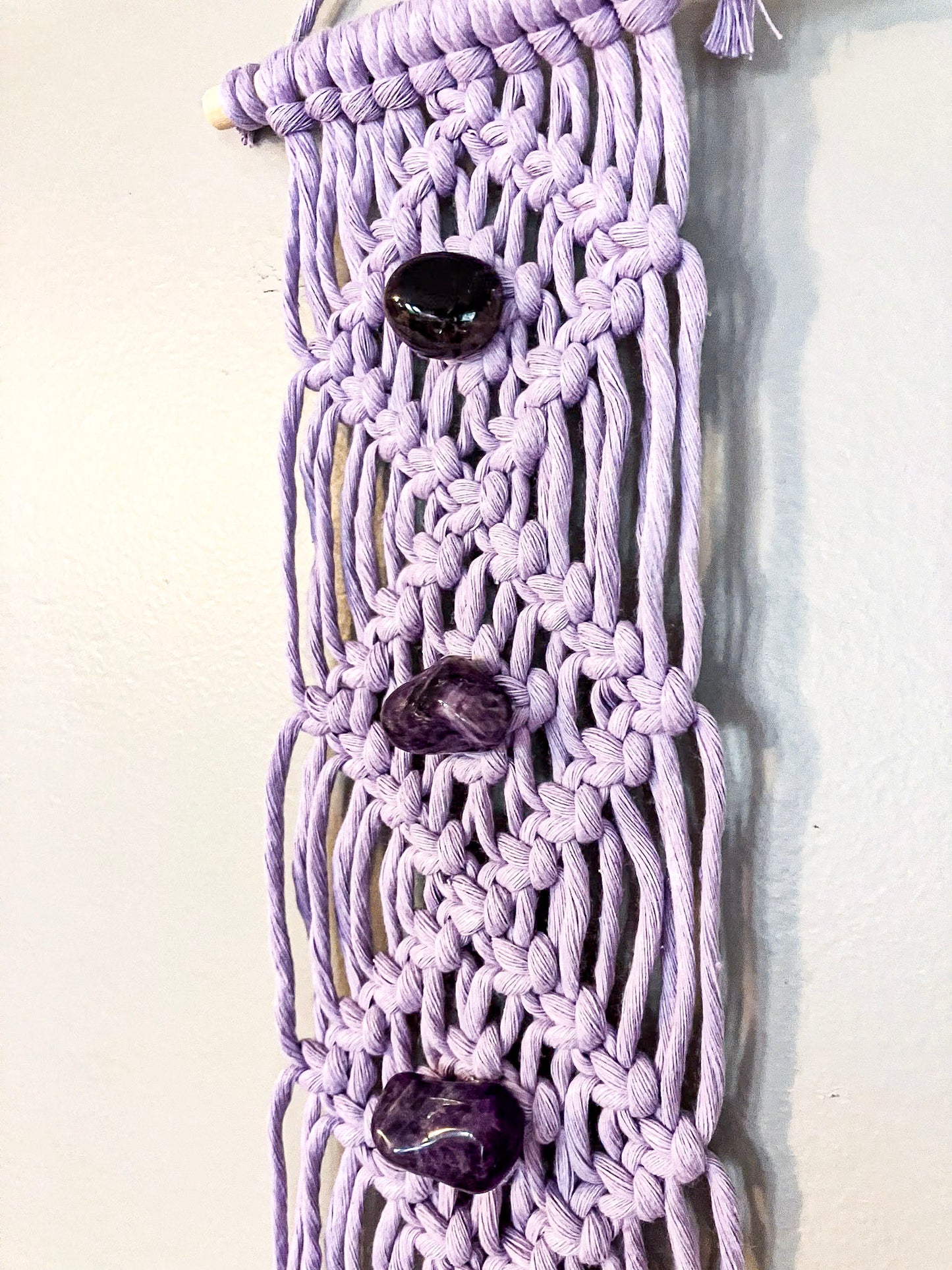 Wall Hanging | Purple with Amethyst Crystals