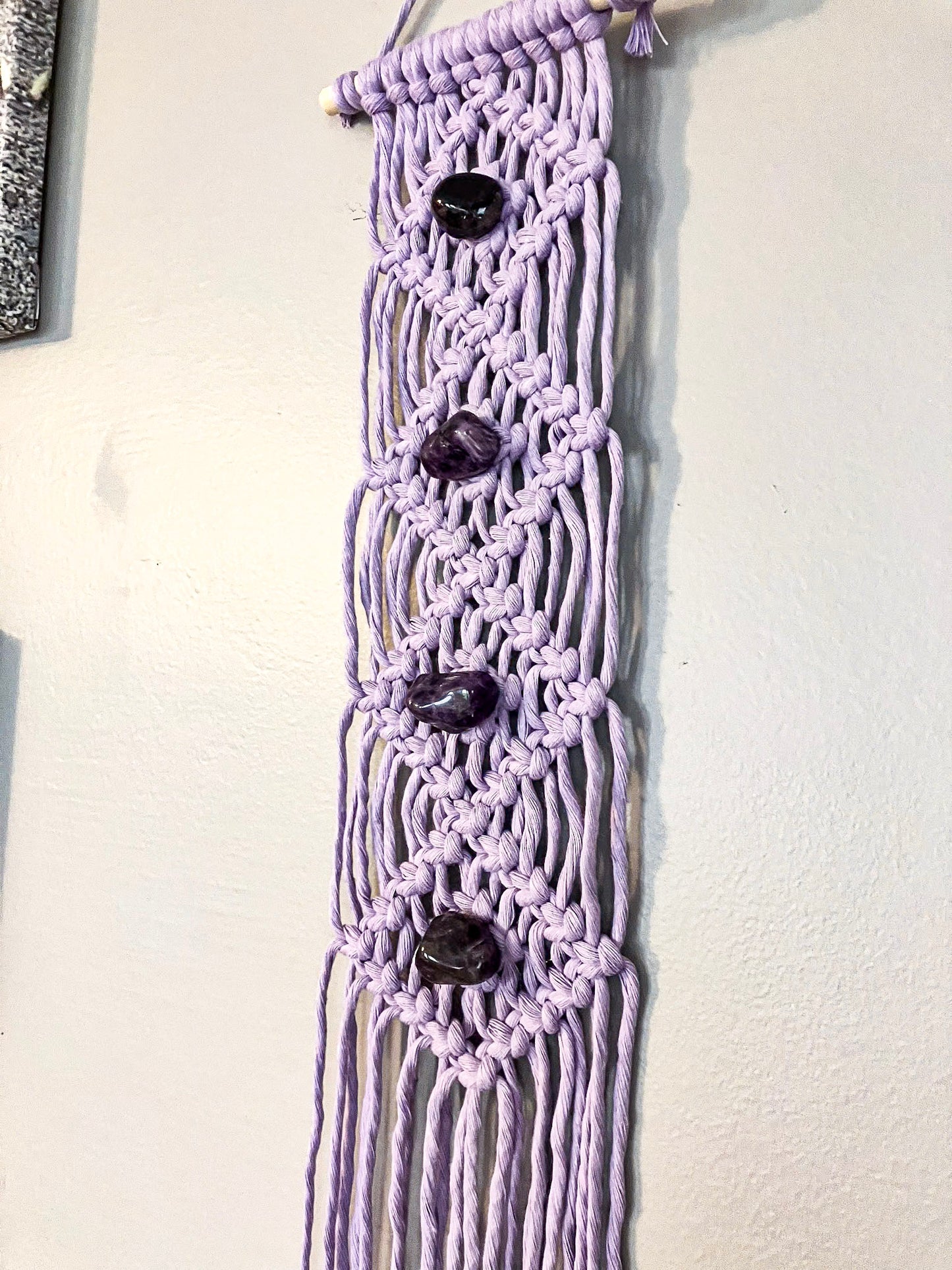 Wall Hanging | Purple with Amethyst Crystals