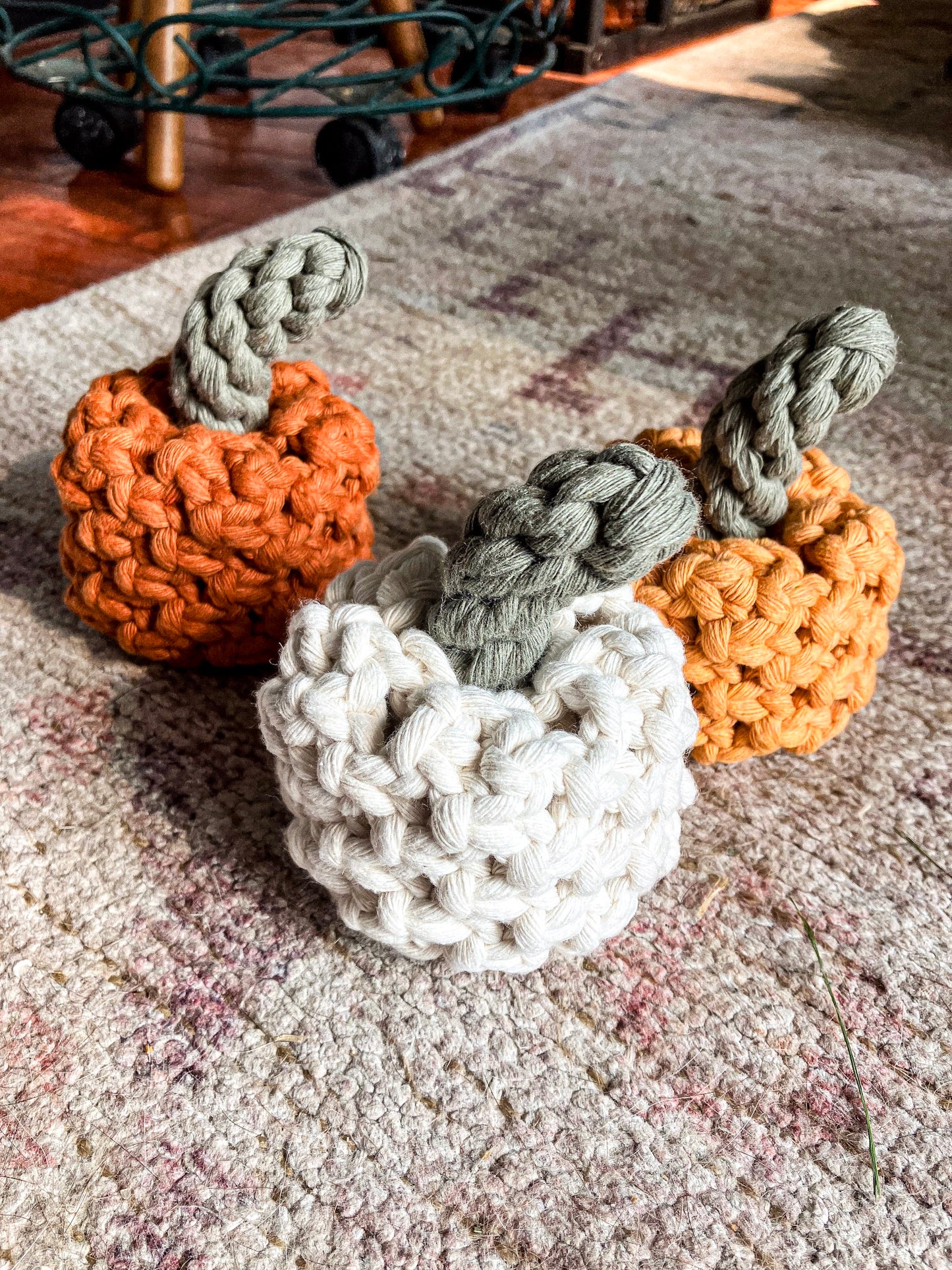 Macrame Pumpkin Fall Decorations