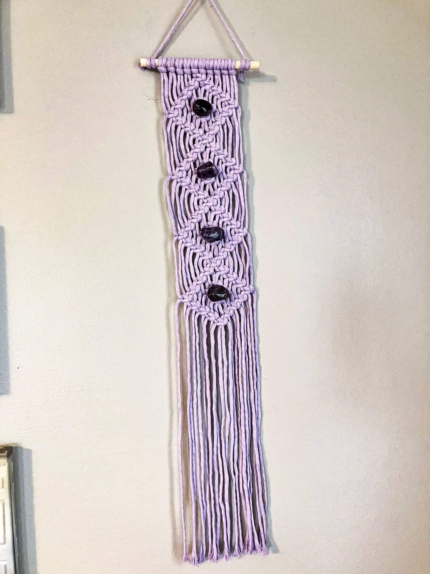 Wall Hanging | Purple with Amethyst Crystals