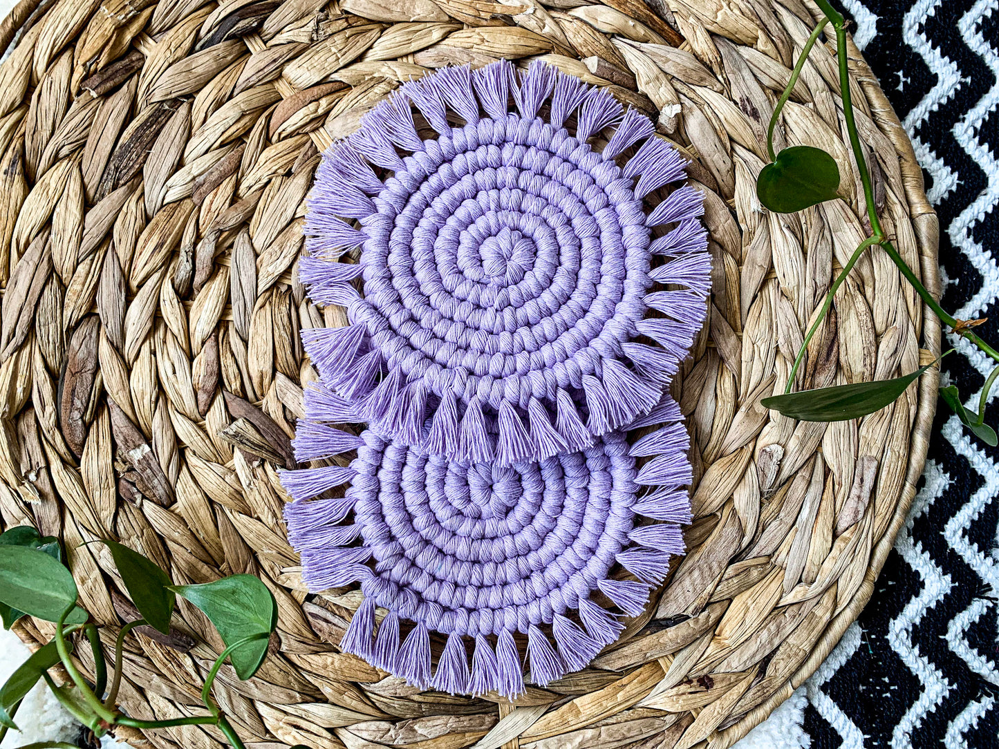 Round Macrame Coasters