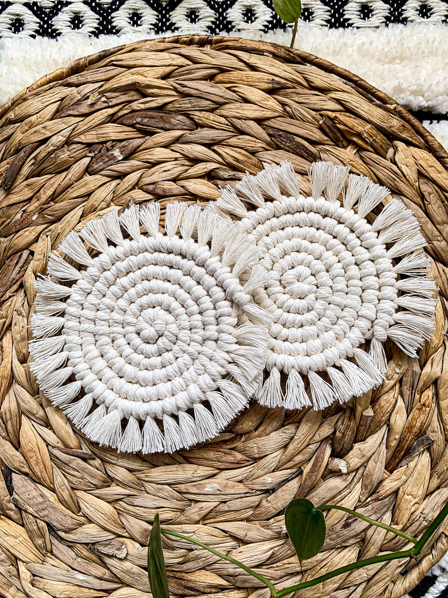 Round Macrame Coasters