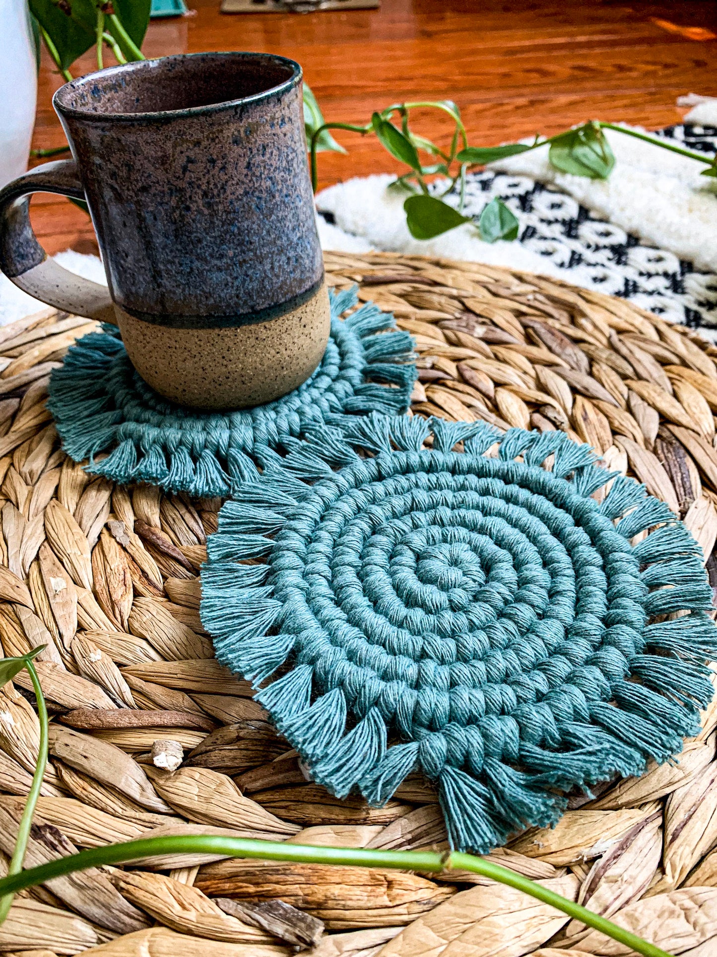 Round Macrame Coasters