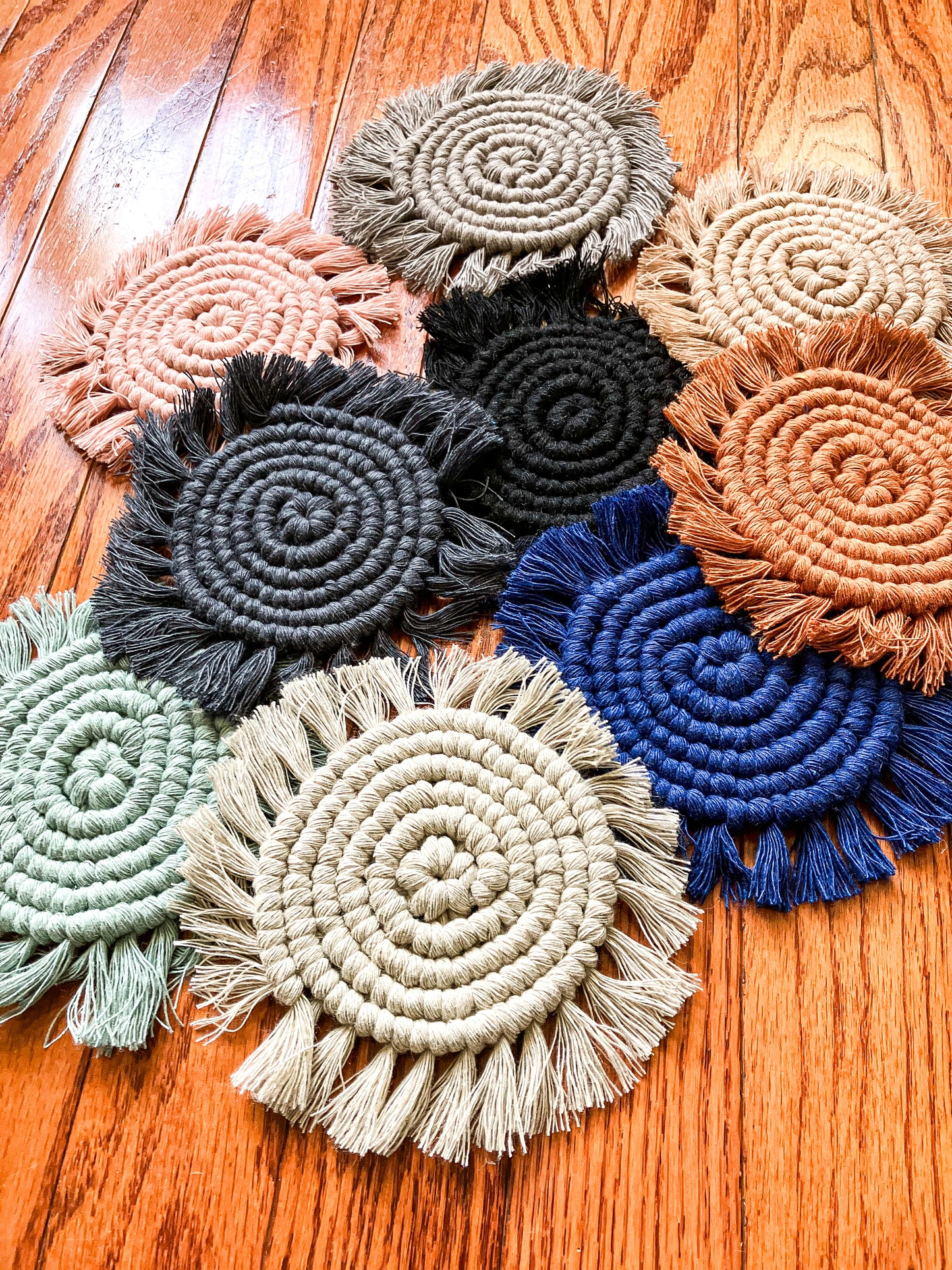 Round Macrame Coasters