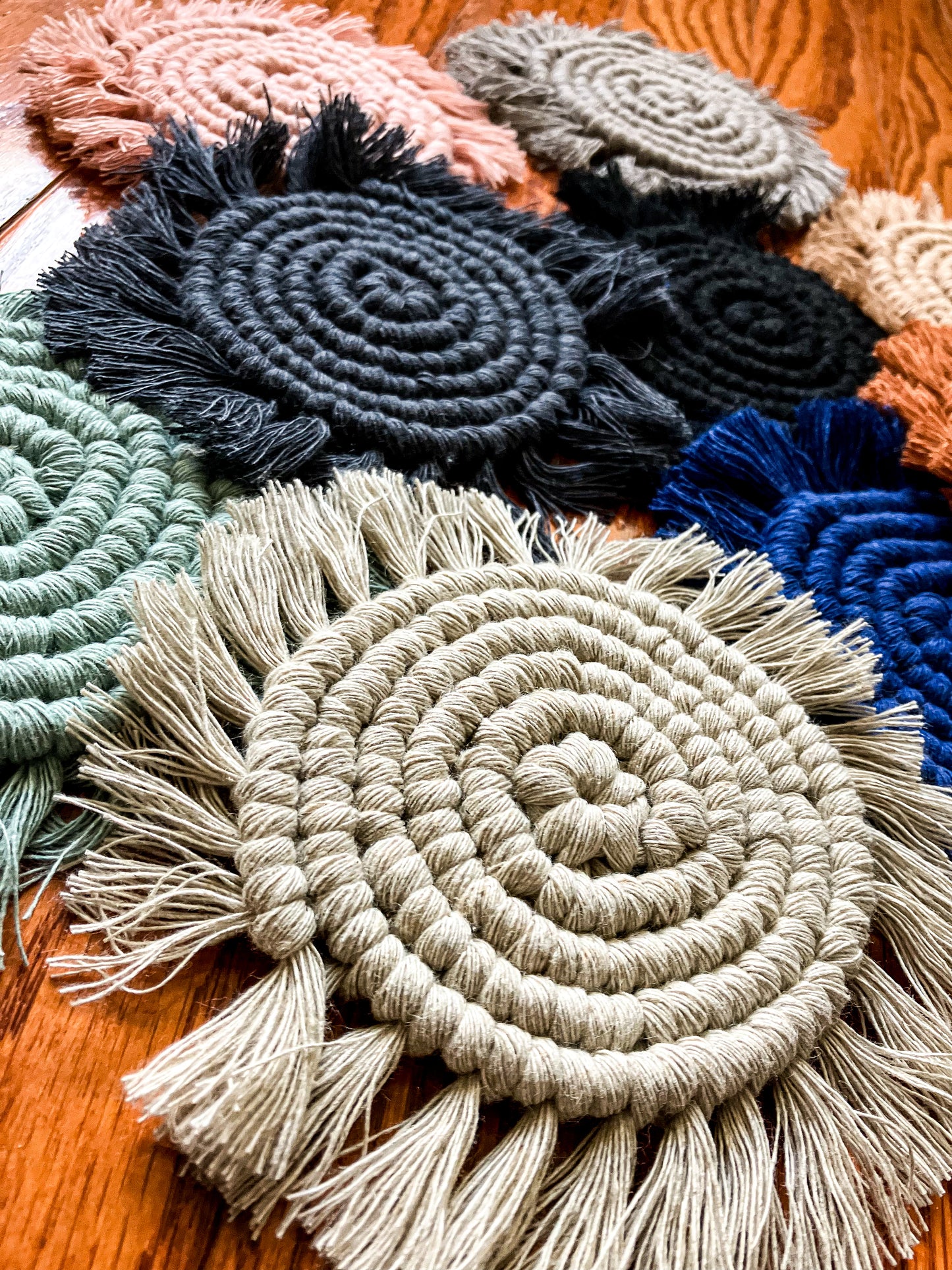 Round Macrame Coasters
