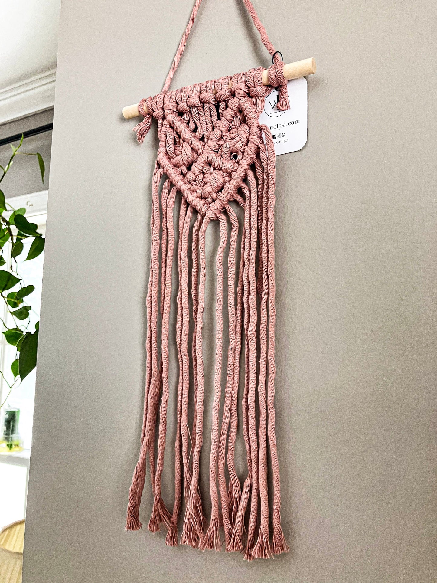Mini Macrame Heart Wall Hanging