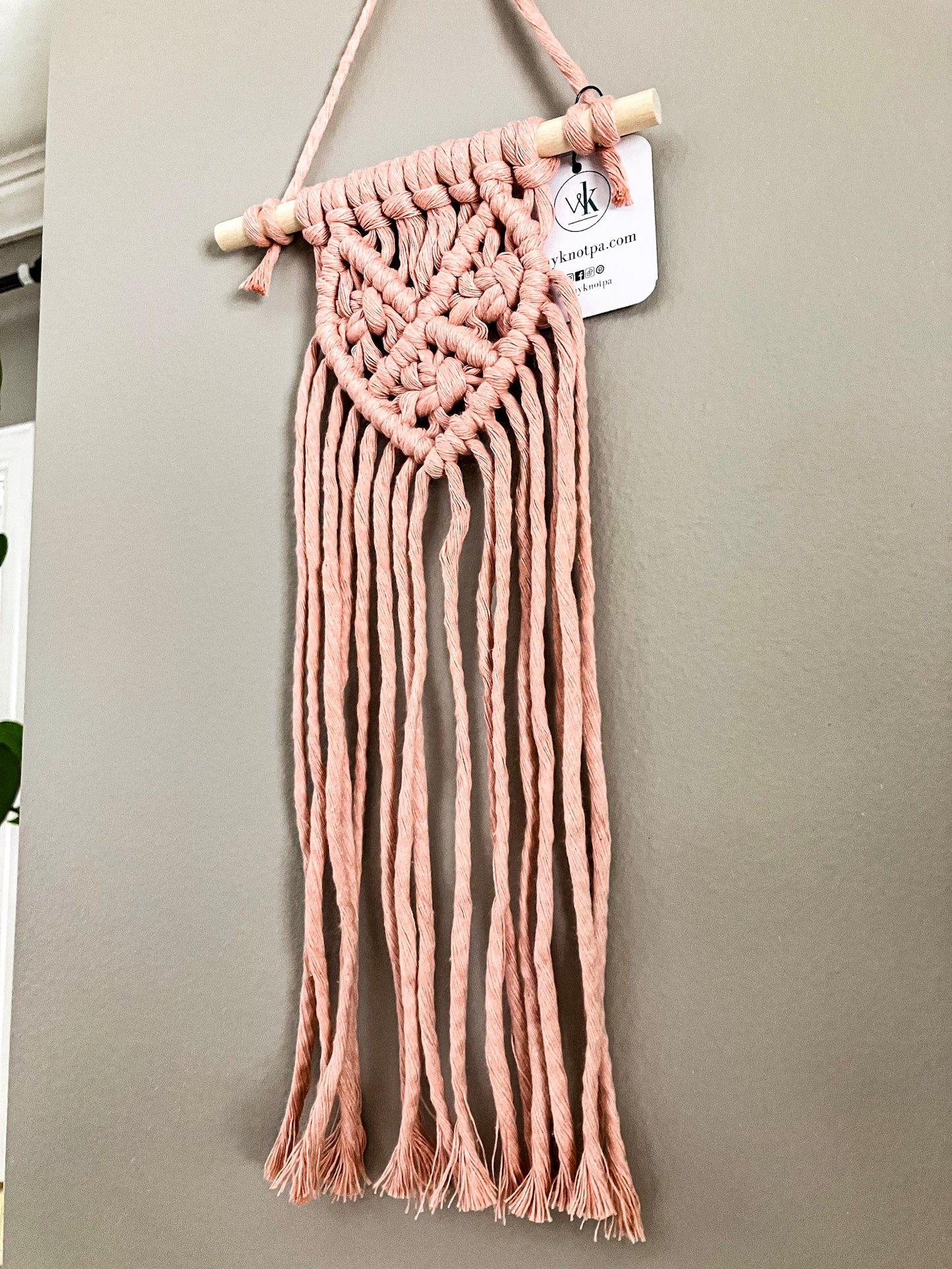 Mini Macrame Heart Wall Hanging
