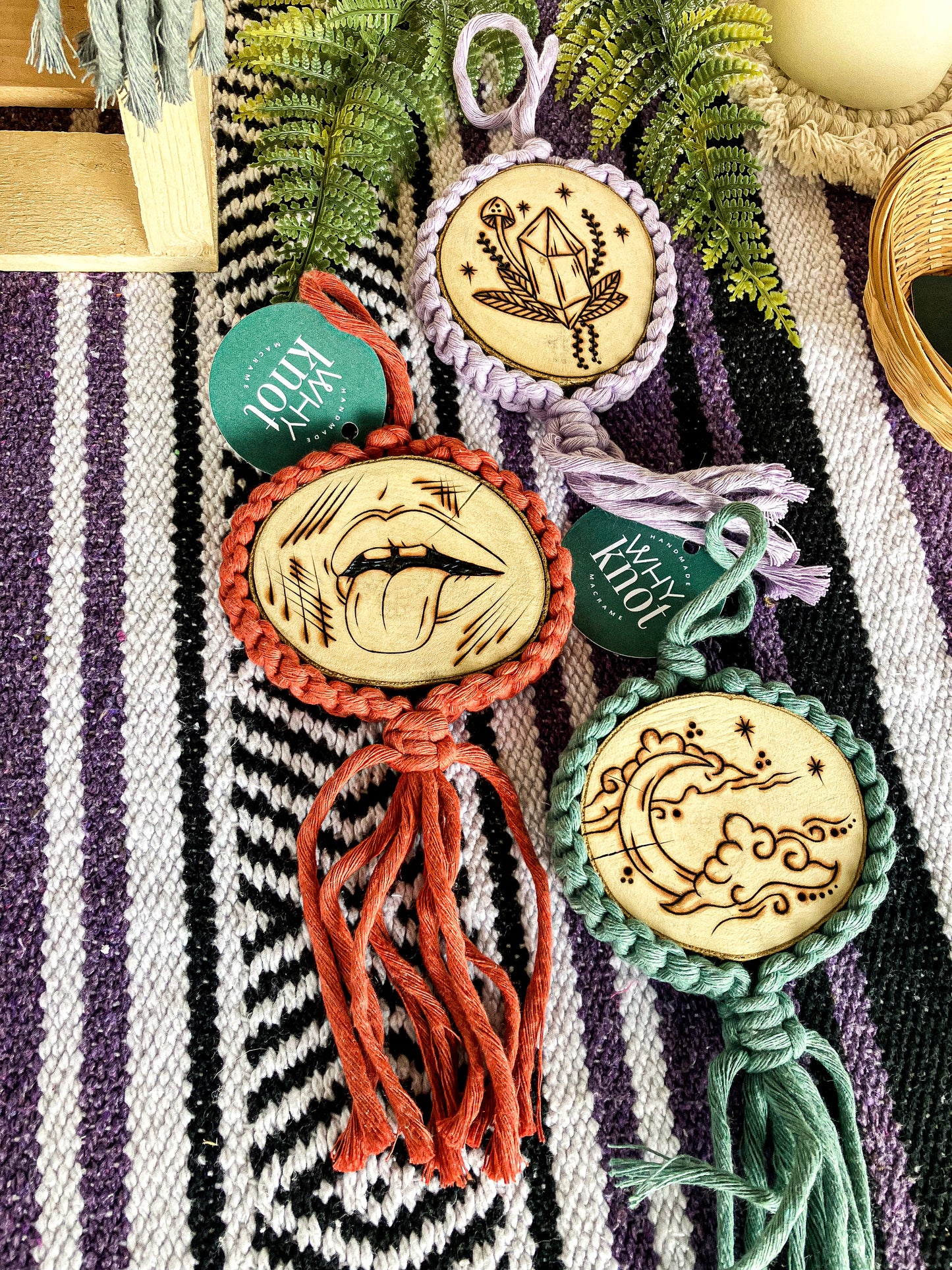 Mini Wood Burnt Cookie Wall Hanging