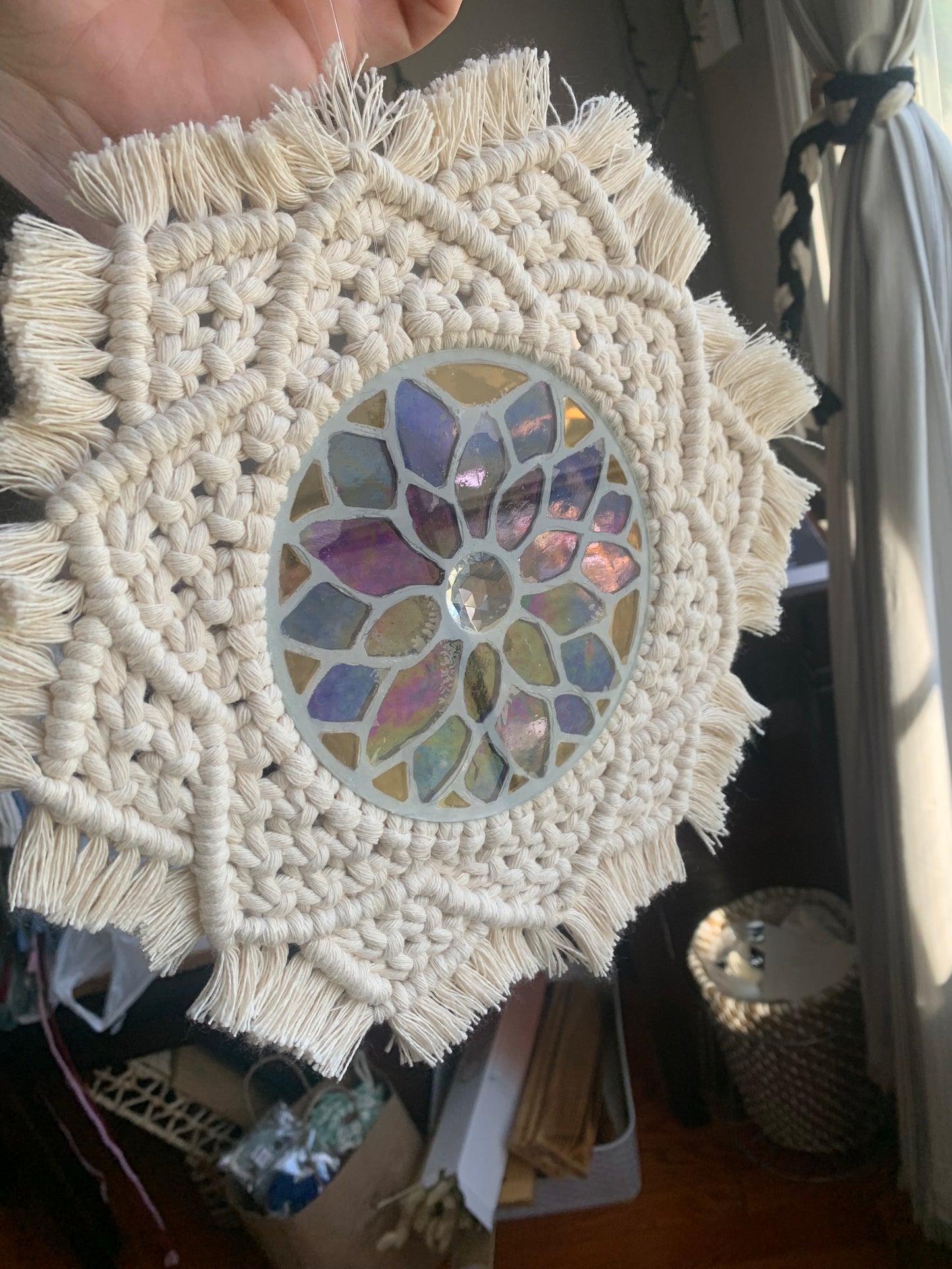 Mosaic Macrame Suncatcher Wreath - Collab with Mosaic Montage