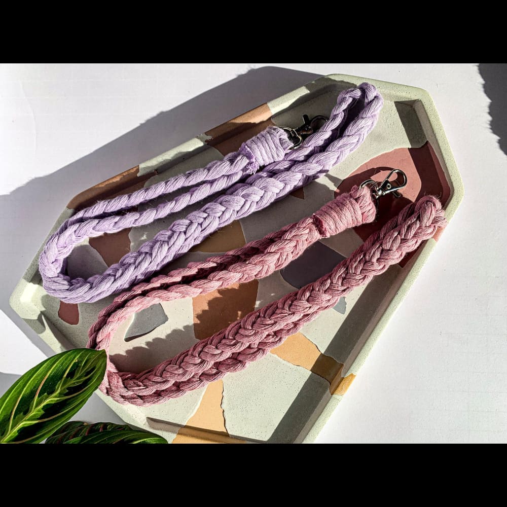Braided Macrame Lanyard Keychain