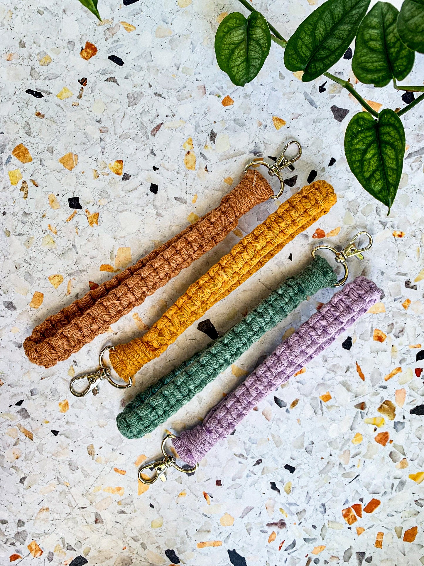 Handcrafted Macrame Keychain Wristlet | Square Knot Style