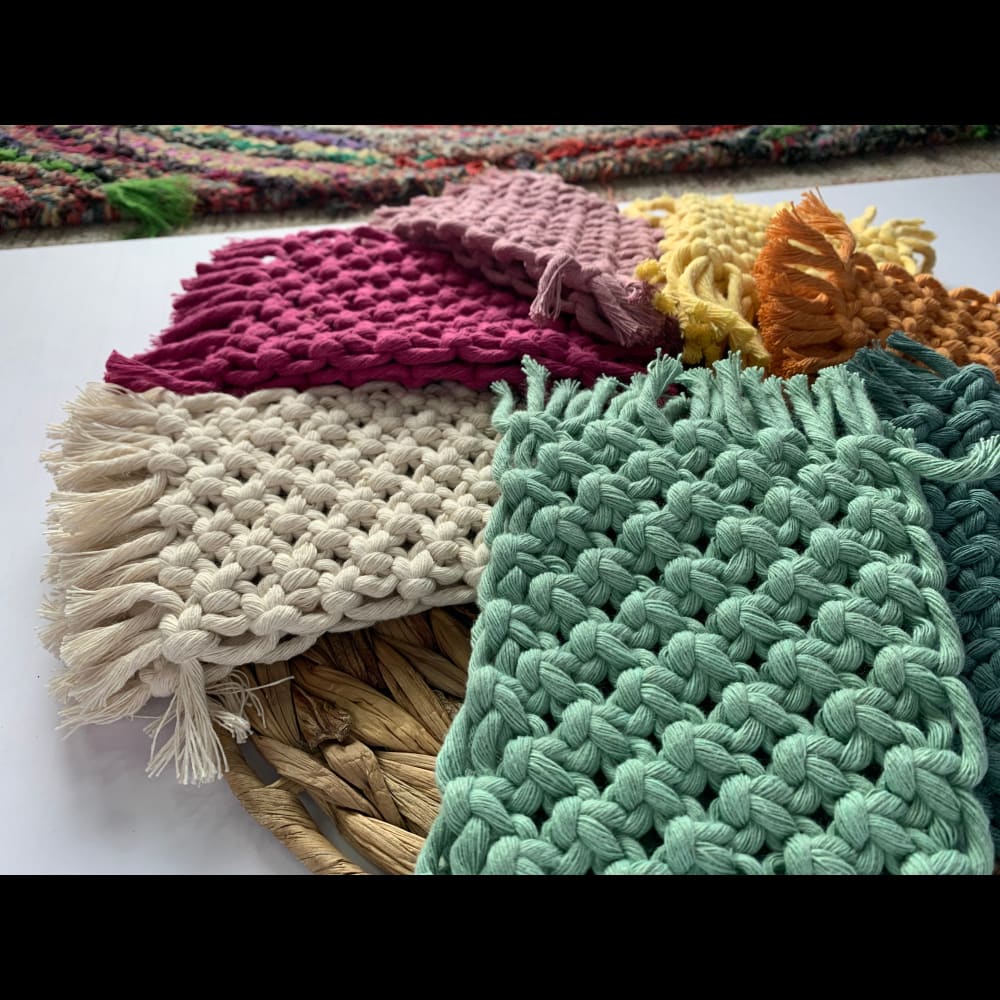 Rectangle Macrame Coasters
