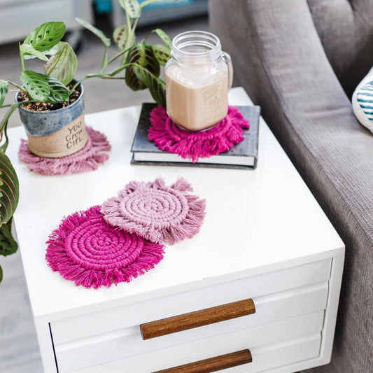 Round Macrame Coasters