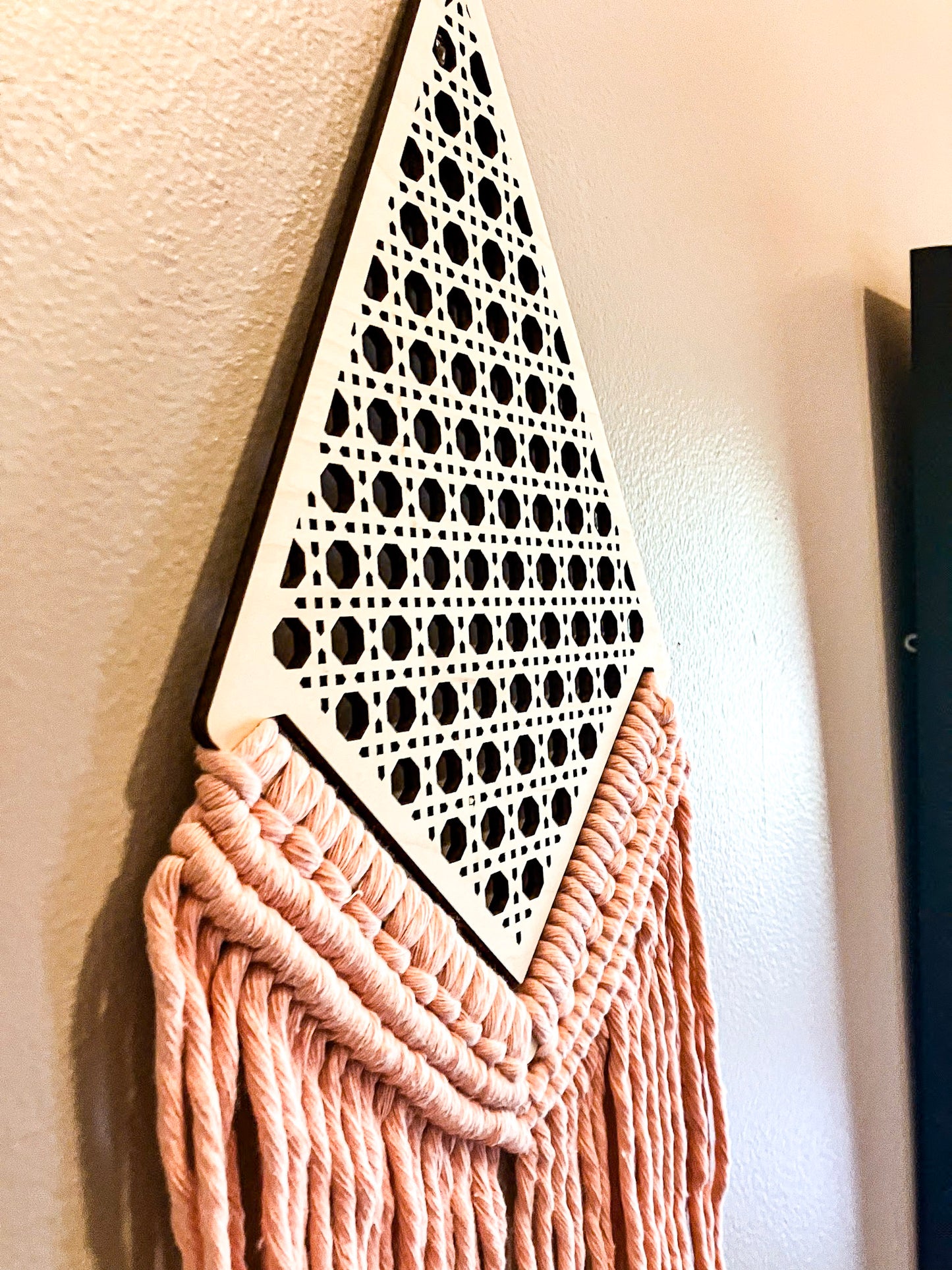 Rattan Wall Hanging | Pink