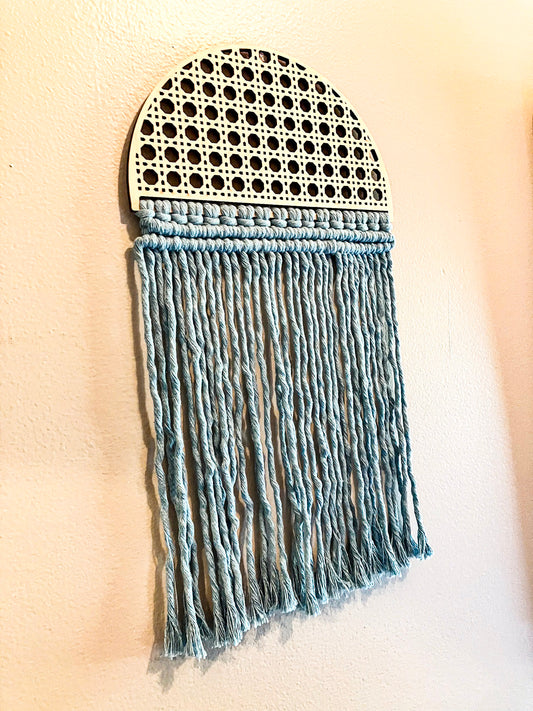 Rattan Wall Hanging | Blue