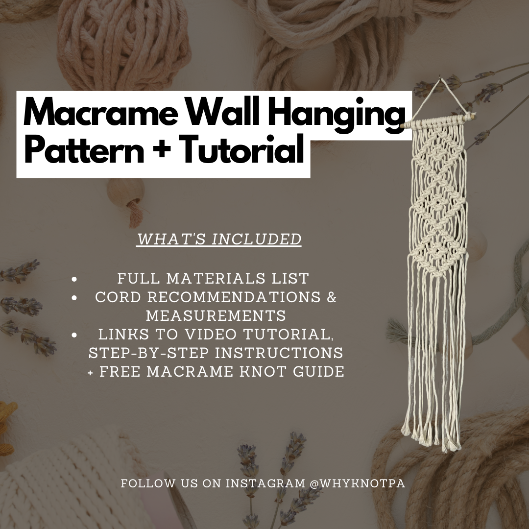 Macrame Wall Hanging DIY Kit with Pattern