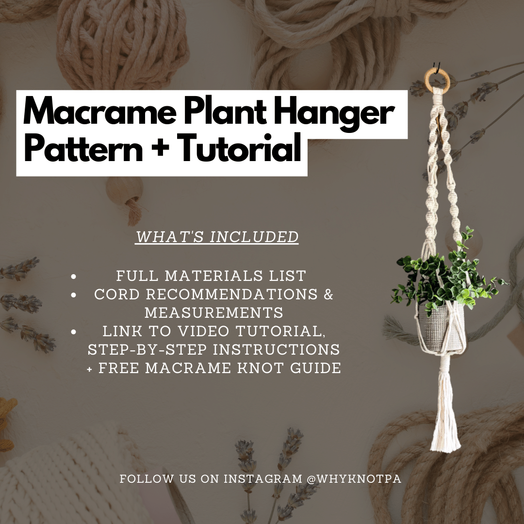 Macrame Plant Hanger PDF Pattern & Tutorial