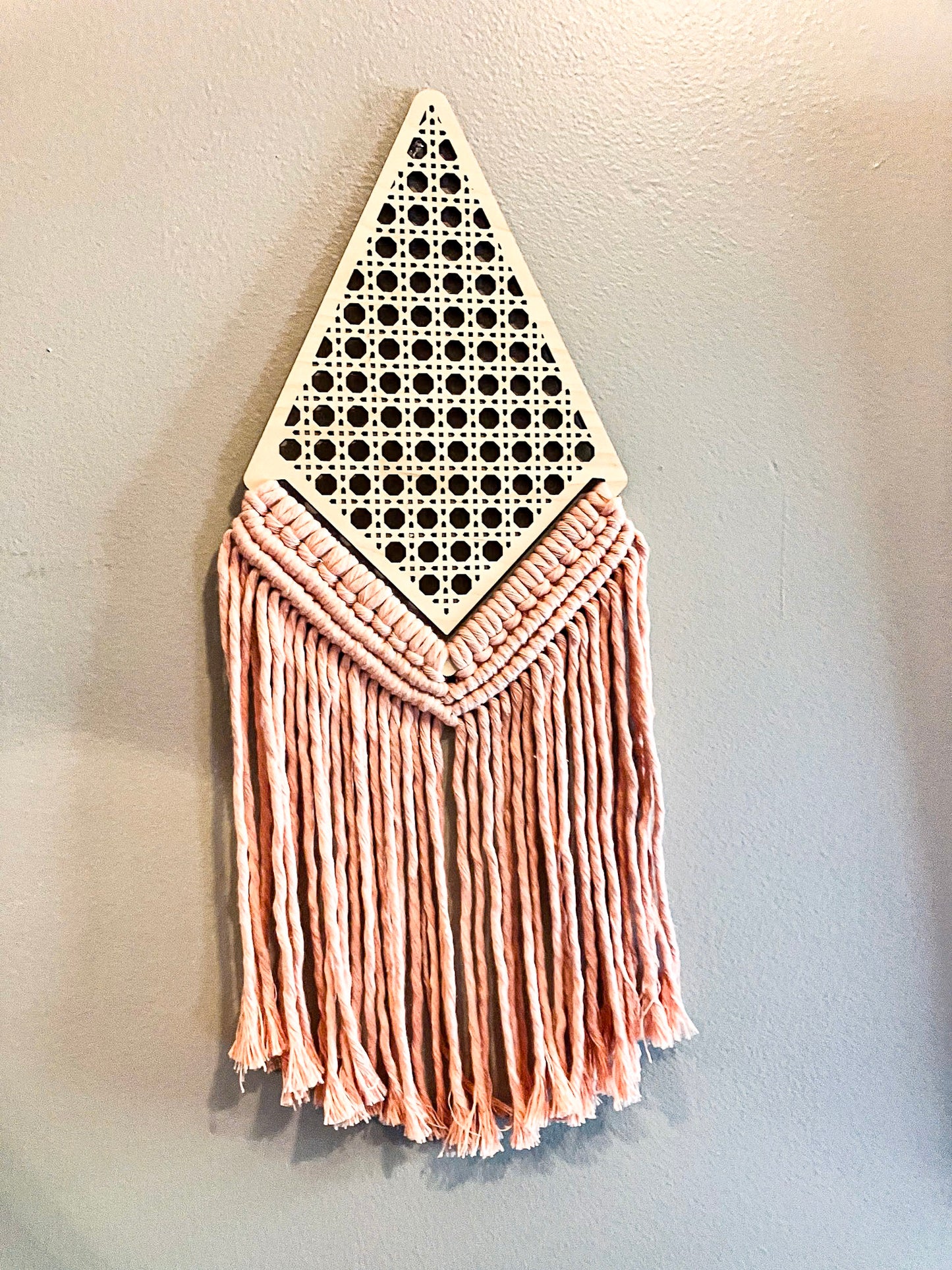 Rattan Wall Hanging | Pink