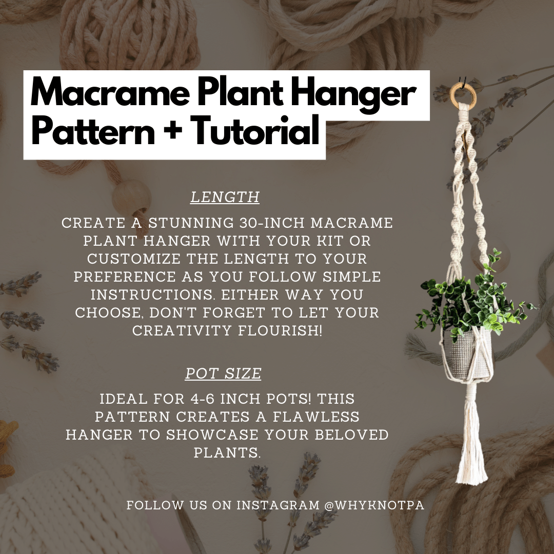 Macrame Plant Hanger PDF Pattern & Tutorial