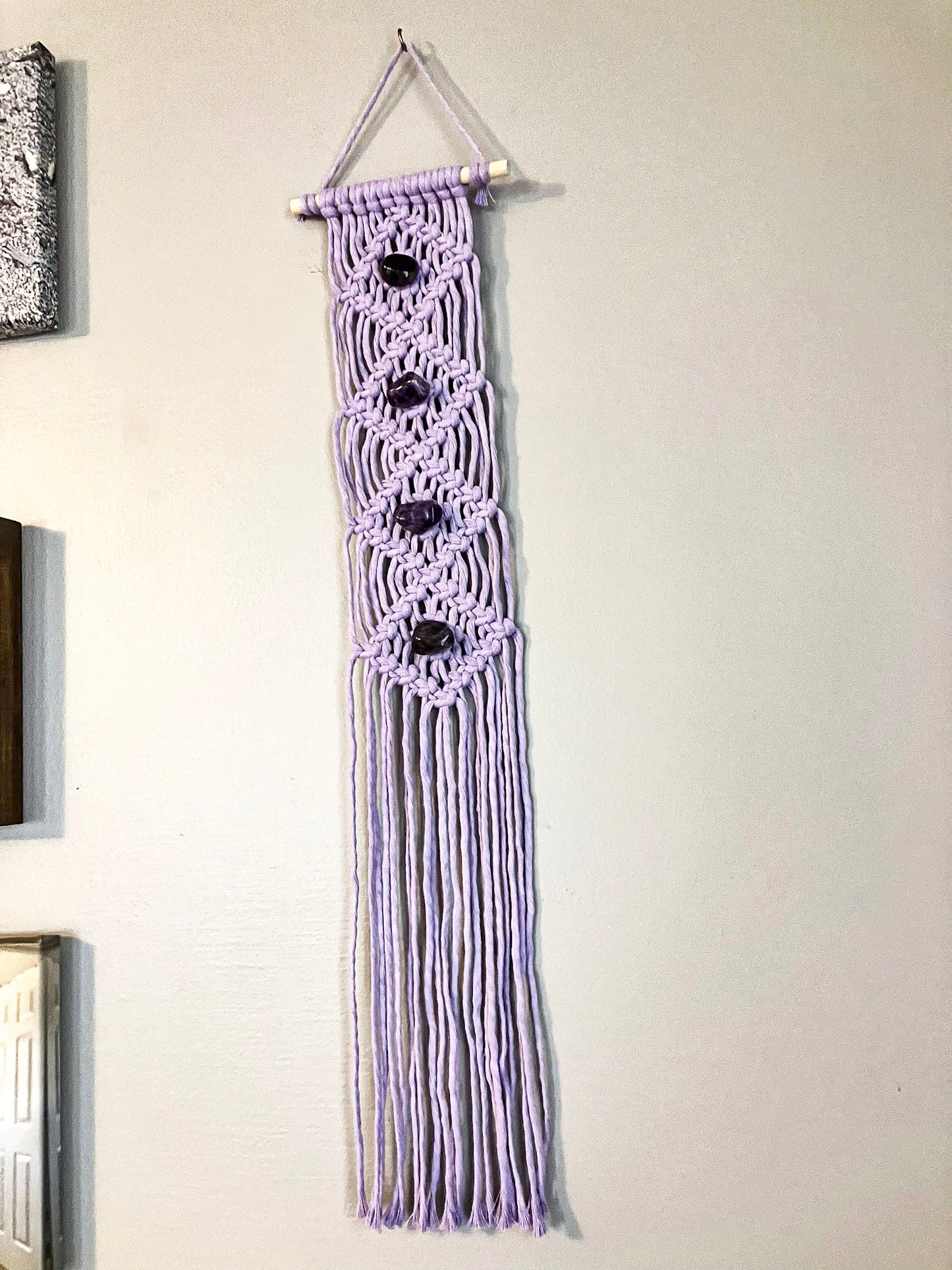 Wall Hanging | Purple with Amethyst Crystals