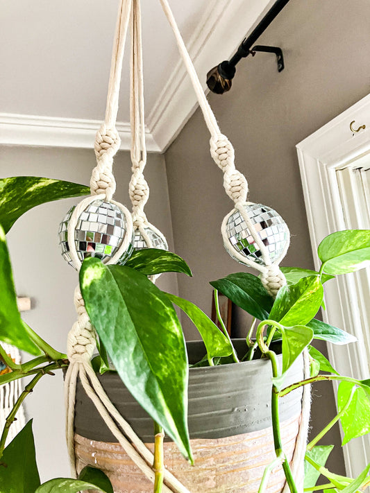 8/23 Discoball Plant Hanger Class at Party Pop Box