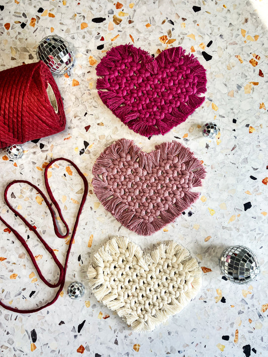 Macrame Heart Coaster Class