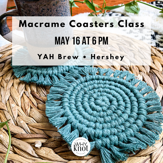 Craft Night: DIY Coaster Macrame Class at Yah Brew