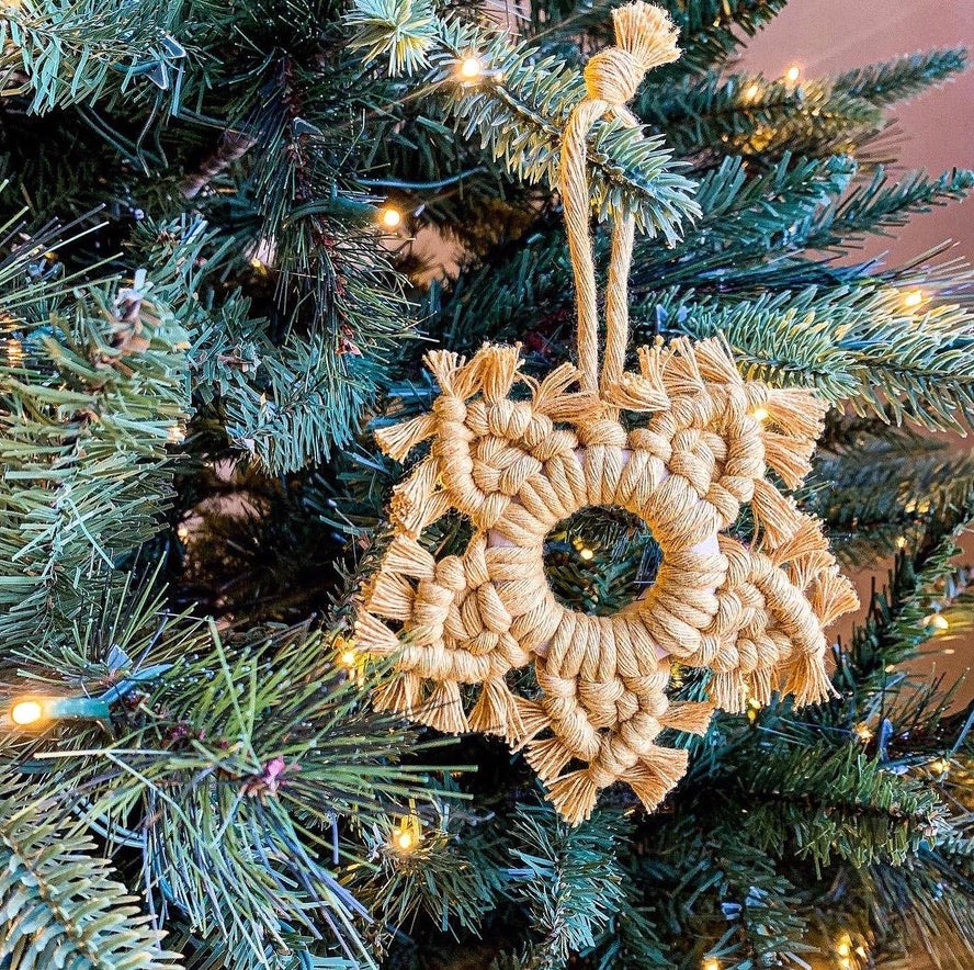 Macrame Snowflake Ornaments