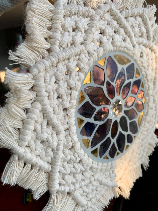 Mosaic Macrame Suncatcher Wreath - Collab with Mosaic Montage