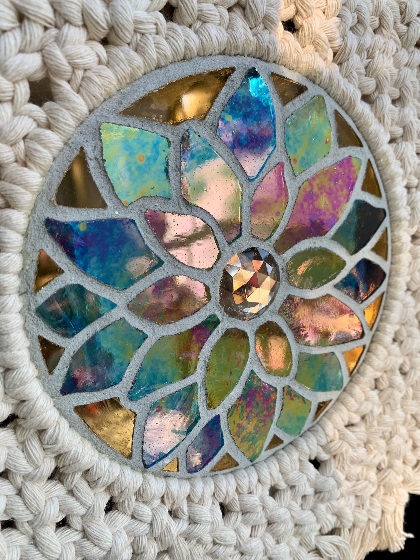 Mosaic Macrame Suncatcher Wreath - Collab with Mosaic Montage