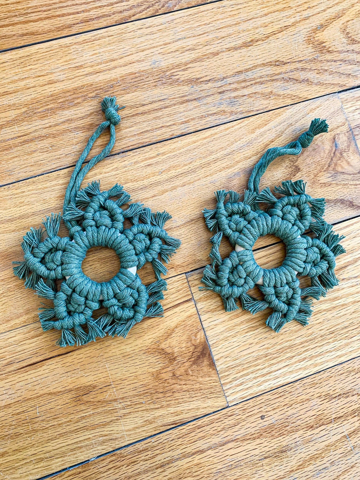 Macrame Snowflake Ornaments