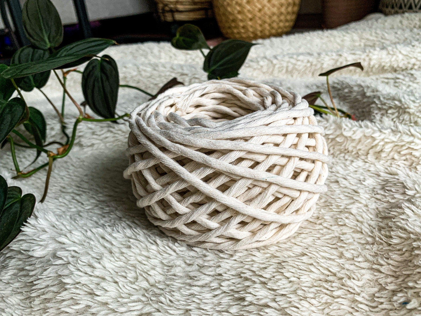 4mm Recycled Cotton Macrame Cord - Sample Size