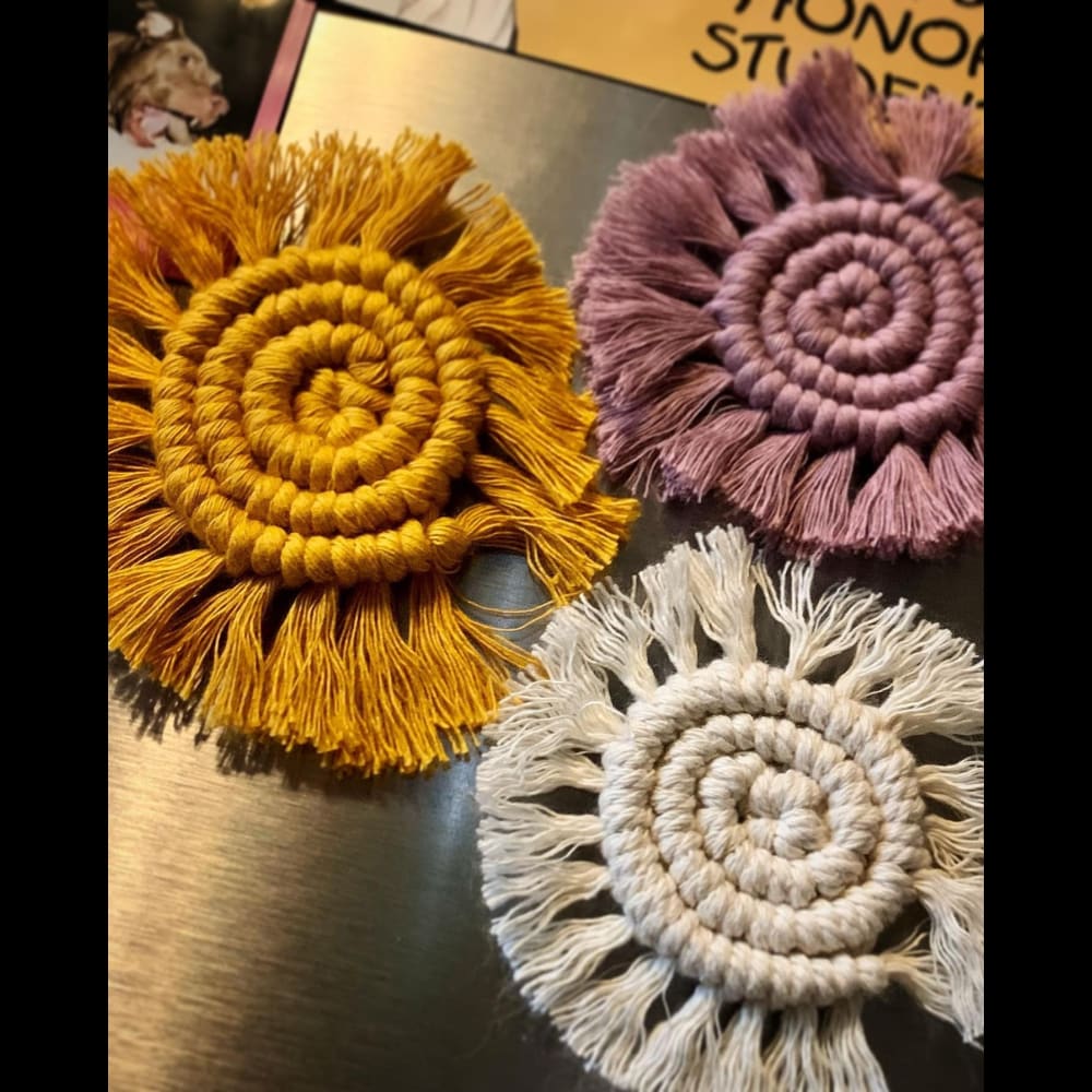 Macrame Boho Magnets